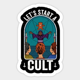 Lets Star A Cult Funny Childrens Book Parody Humor Sticker